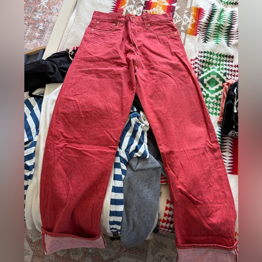 Custom Red Selvedge Denim Jeans
